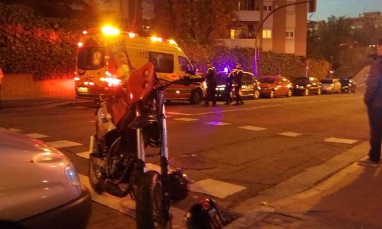 Imagen de la moto implicada en el accidente