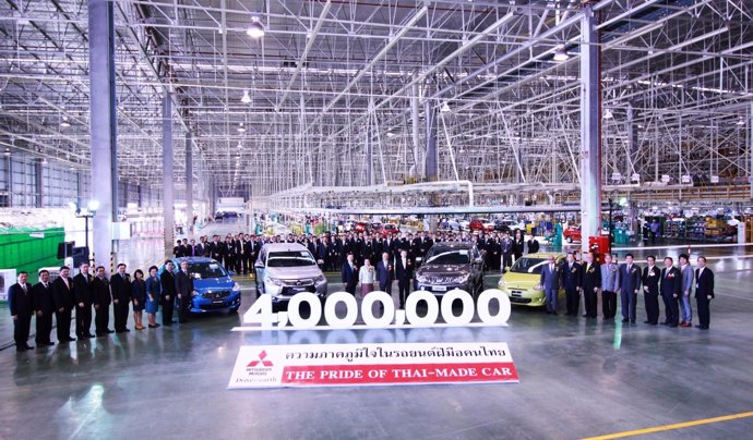Unidad cuatro millones de Mitsubishi en Tailandia