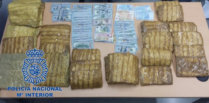 Imagen de la droga incautada