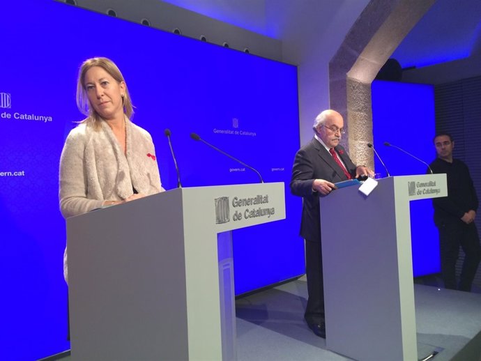 Neus Munté y Andreu Mas-Colell, en rueda de prensa
