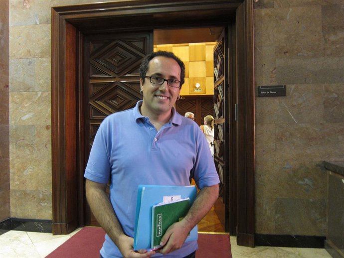 Alberto Cubero, este lunes en el Ayuntamiento de Zaragoza