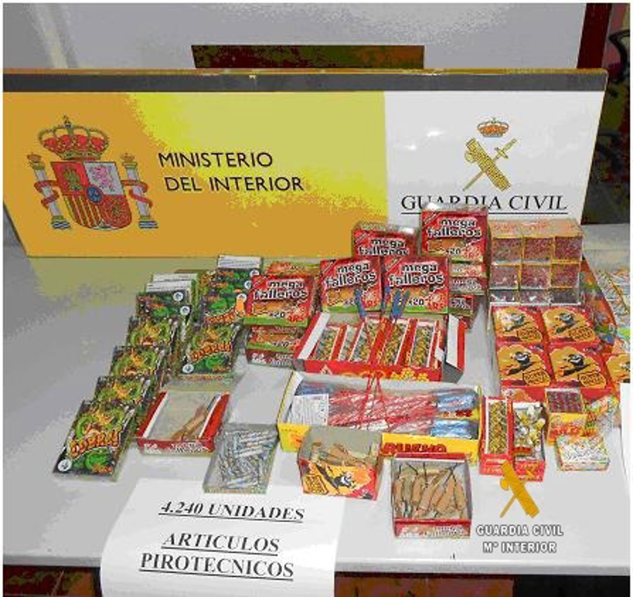 Artículo pirotécnicos intervenidos en Rincón