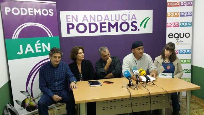 Presentación en rueda de prensa de la candidatura de Podemos Jaén