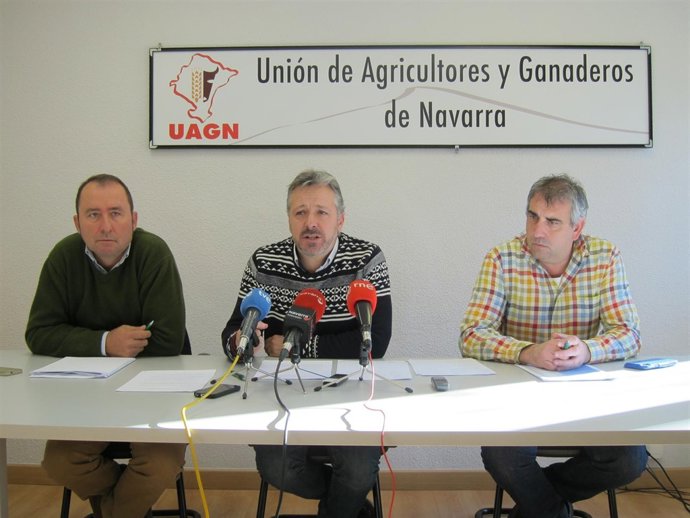 David Lezáun, Félix Bariáin y Luis Miguel Serrano, de UAGN