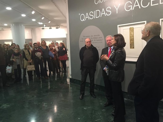 La pintora Clotilde Ventoso, en la Fundación Caja Rural del Sur. 