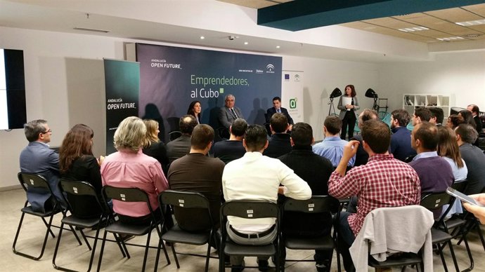 Arellano, en un acto con emprendedores en El Cubo.