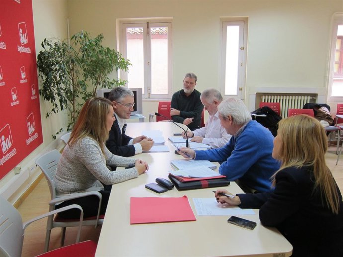 Reunión CCOO, UGT y Unidad Popular