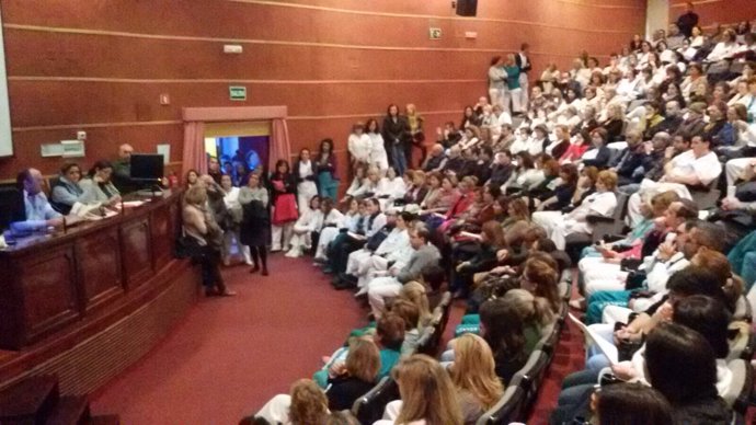 Asamblea de delegados sindicales en Hospital Virgen del Rocío de Sevilla