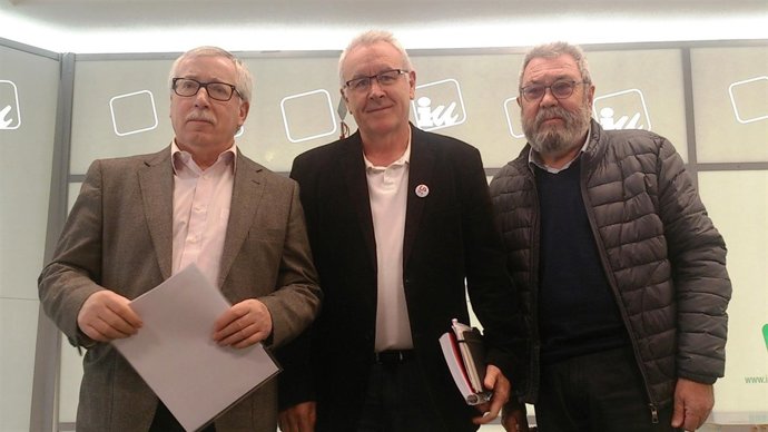 Cayo Lara, Ignacio Fernández Toxo y Cándido Méndez
