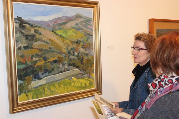 Imagen de un cuadro de una muestra sobre paisajes. 