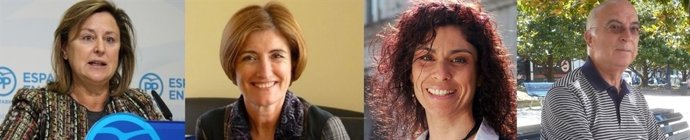 Cabezas de lista de la candidatura al Congreso de PP, PSOE, Podemos y Ciudadanos