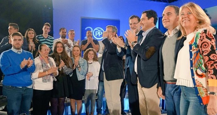 Rajoy y Moreno, en un acto en Málaga