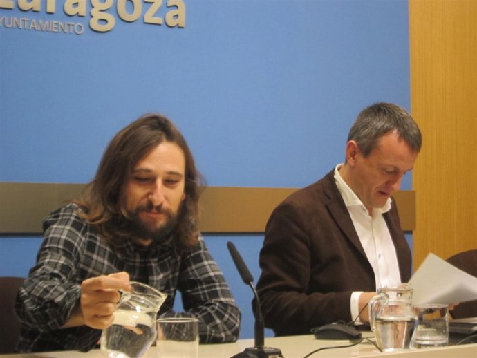 El concejal Pablo Híjar y el consejero municipal, Fernando Rivarés