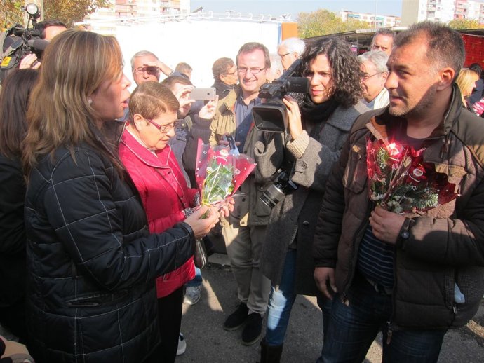 Alícia Sánchez-Camacho (PP) visita el Mercado de Bellvitge