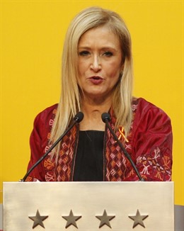 Cristina Cifuentes en la sede la Comunidad de Madrid 