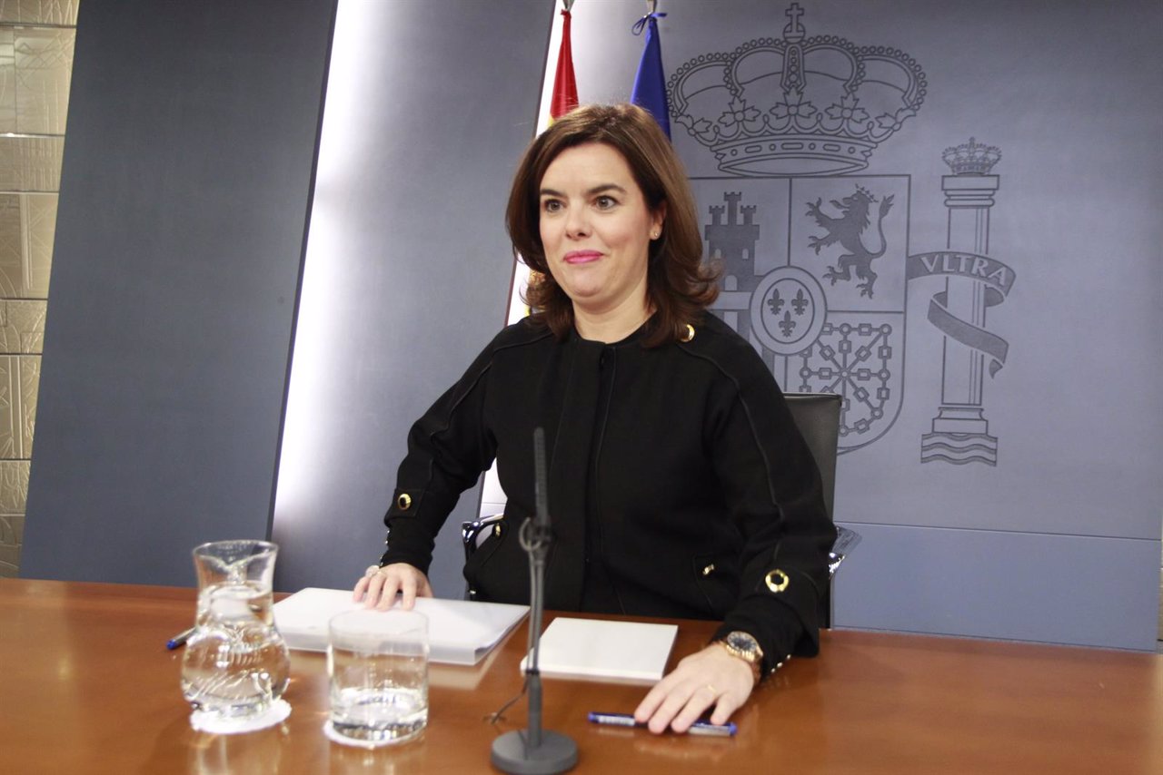 Soraya Sáen de Santamaría tras el Consejo de Ministros