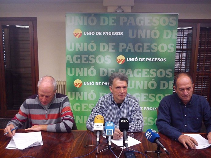 Ramon Bonet, Miquel Blanch, Josep Maria Coll, miembros de Unió de Pagesos