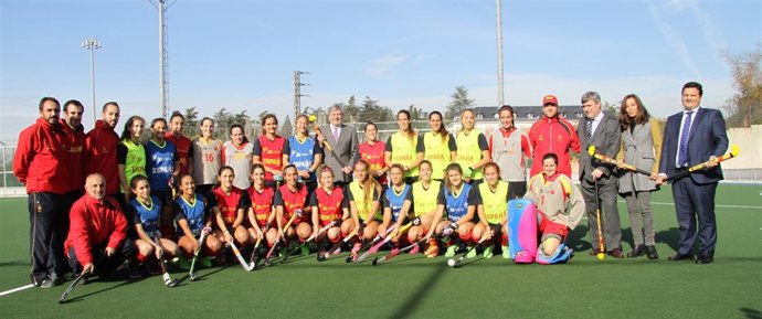 Méndez de Vigo con la selección española de hockey sobre hierba