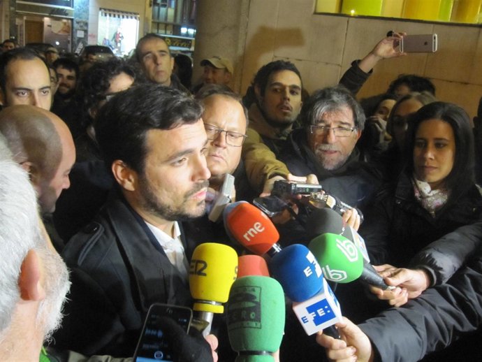 El candidato a la Presidencia del Gobierno por Unidad Popular, Alberto Garzón