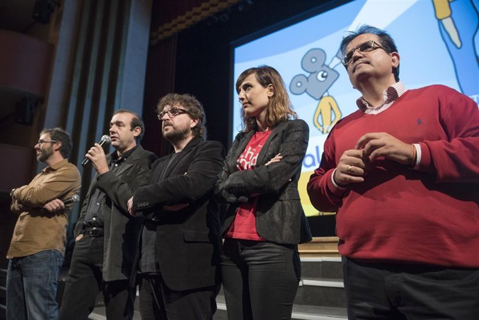 Natalia de Molina y Juan Miguel Castillo, en la proyección de 'Techo y comida'