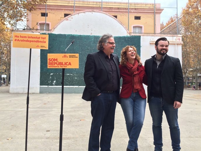 J.Tardà, E.Capella y G.Rufián, ERC