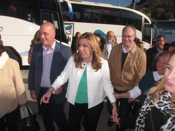 Susana Díaz, Juan Pablo Durán y Antonio Ruiz