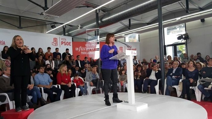 Armengol en un mitin en Inca