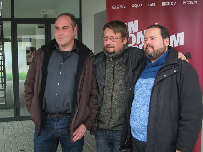 Joan Comorera, Xavier Domènech y Joan Mena