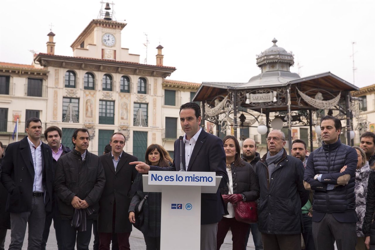 Iñigo Alli, en un acto de campaña UPN-PP.