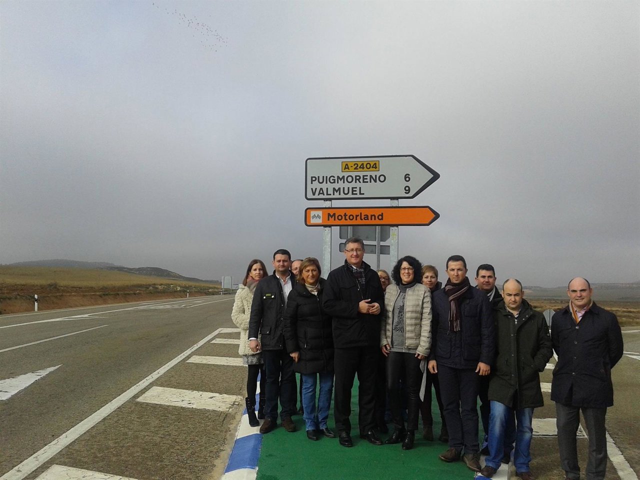 Blasco y la candidatura PP-PAR ha visitado este lunes Alcañiz