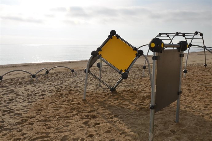 Fuengirola parkour playa zona elementos 