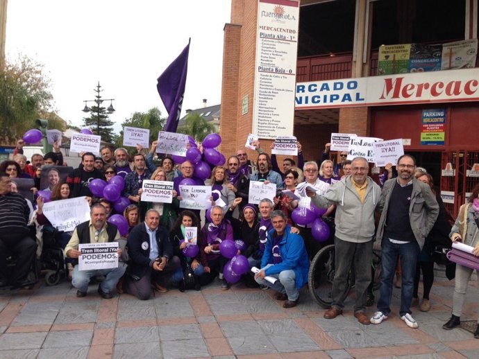 Podemos tren litoral reclamación málaga elecciones