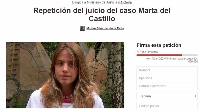 PETICIÓN REPETICIÓN JUICIO MARTA DEL CASTILLO