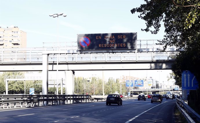Limitación de la velocidad en Madrid, en la M30, por la alta contaminación
