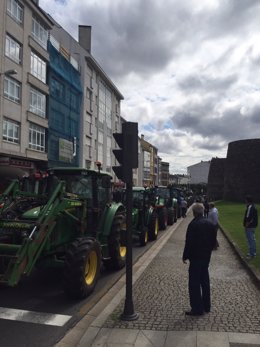 Tractorada en Lugo