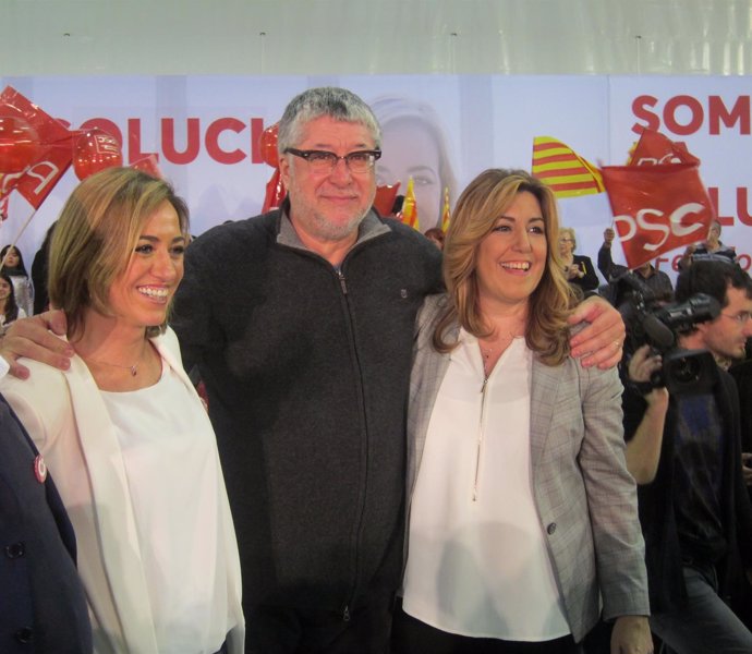 Carme Chacón, Antonio Balmón (PSC), Susana Díaz (PSOE)