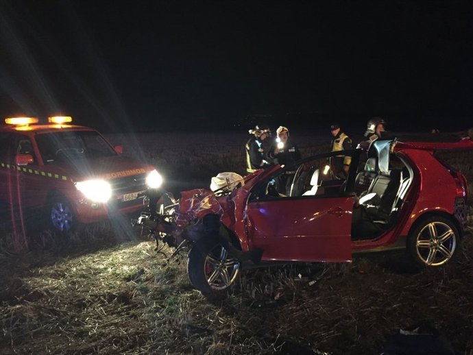 Accidente de un vehículo en la M-123