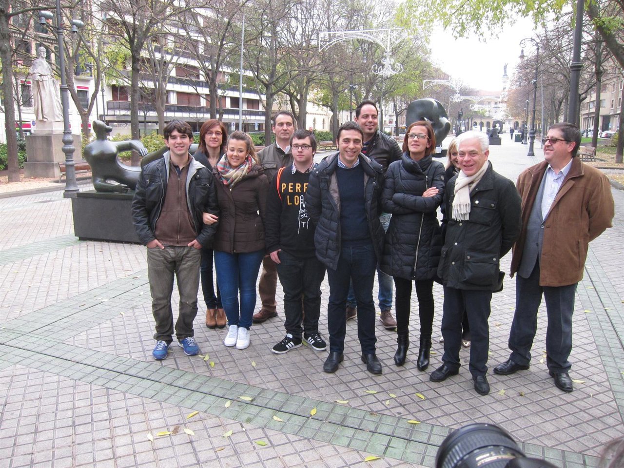 Acto electoral del PSN con Toni Magdaleno, Jesús María Fernández y María Chivite