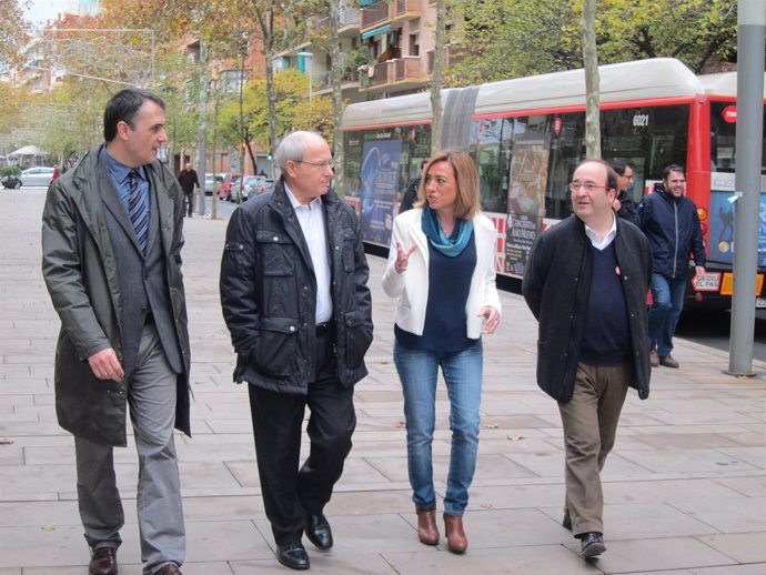 Carles Martí, José Montilla, Carme Chacón y Miquel Iceta, PSC