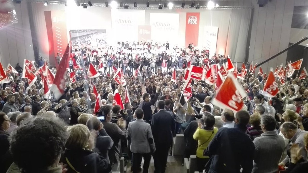 Mitin del PSOE en Galicia, Pedro Sánchez 