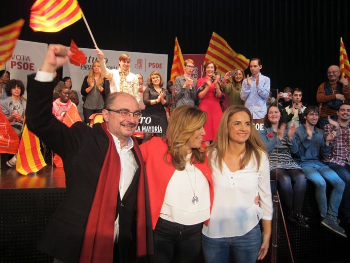 Lambán, Díaz y Sumelzo, este martes en Zaragoza