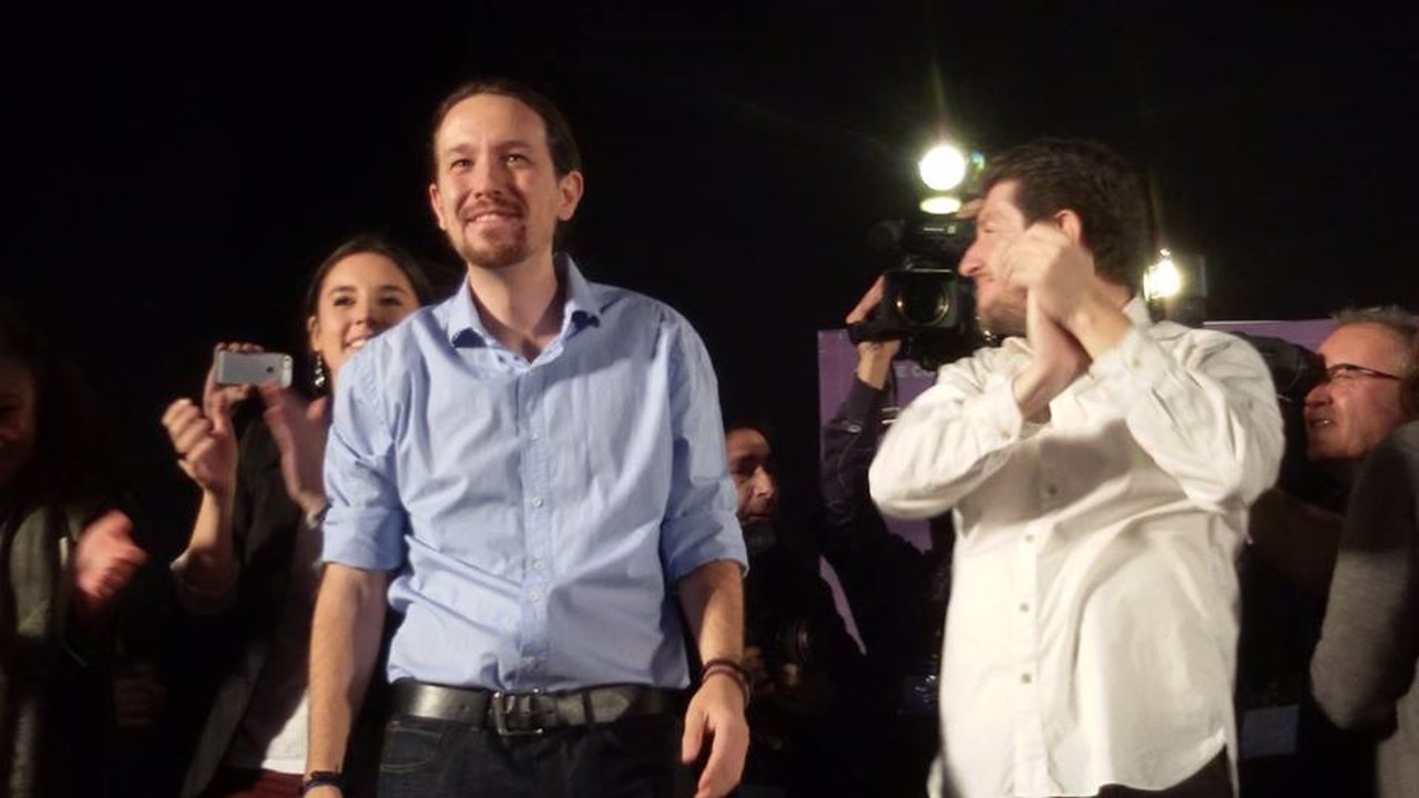 Pablo Iglesias (Podemos) en un mitin en Palma de Mallorca