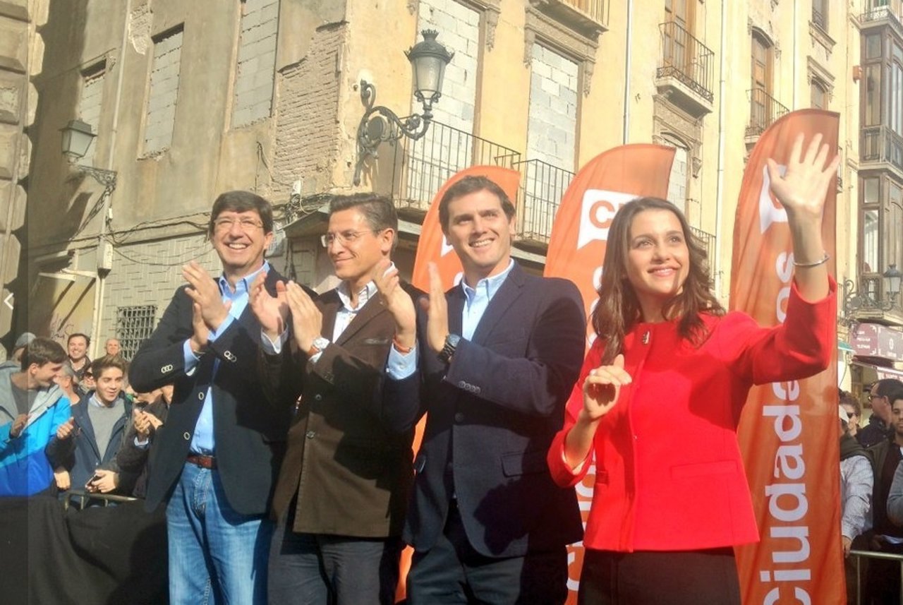 Albert Rivera en Granada con Luis Salvador, Inés Arrimadas y Juan Marín 