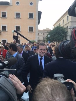 El presidente del Gobierno central y candidato del PP, Mariano Rajoy