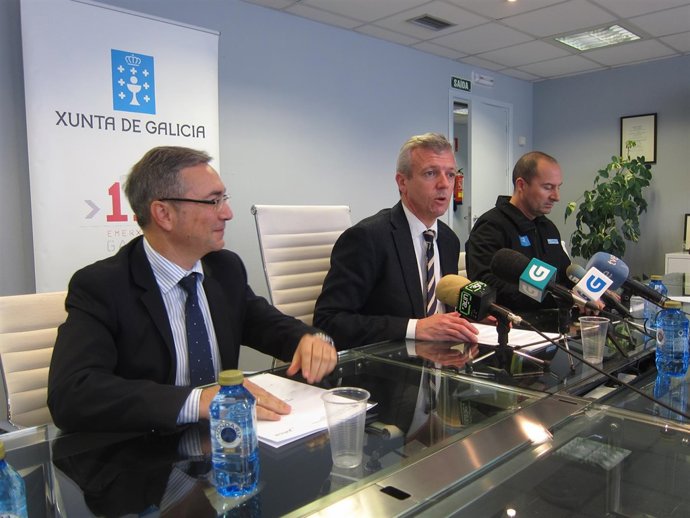 Alfonso Rueda en la presentación de la  'app' de geolocalización