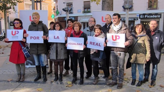 Unidad Popular presenta sus propuestas de igualdad en Zaragoza