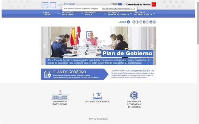 Portal de transparencia de la Comunidad de Madrid