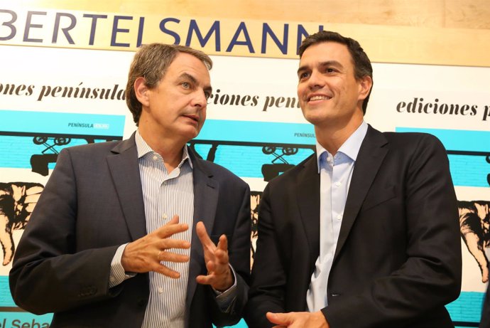 El expresidente Zapatero y Pedro Sánchez presentan un libro de Miguel Sebastián