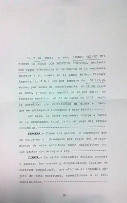 Escritura de Manuela Carmena