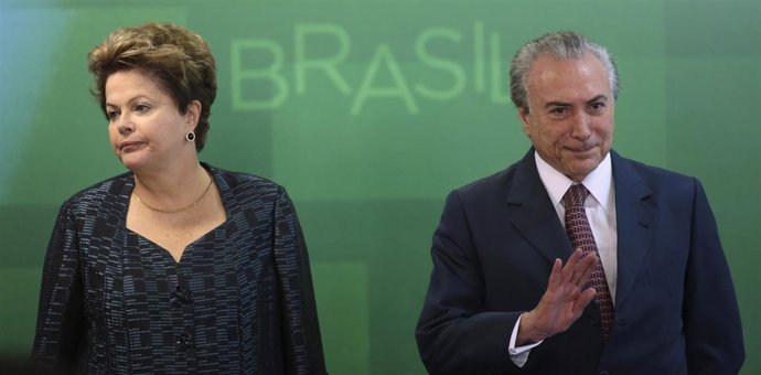 Rousseff y el vicepresidente Temer